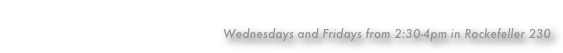  Erich Mueller, Tomas Arias, Andre LeClair, and James Sethna
Wednesdays and Fridays from 2:30-4pm in Rockefeller 230
